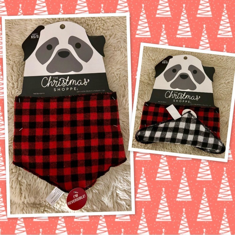 Pet Reversible Holiday Bandana